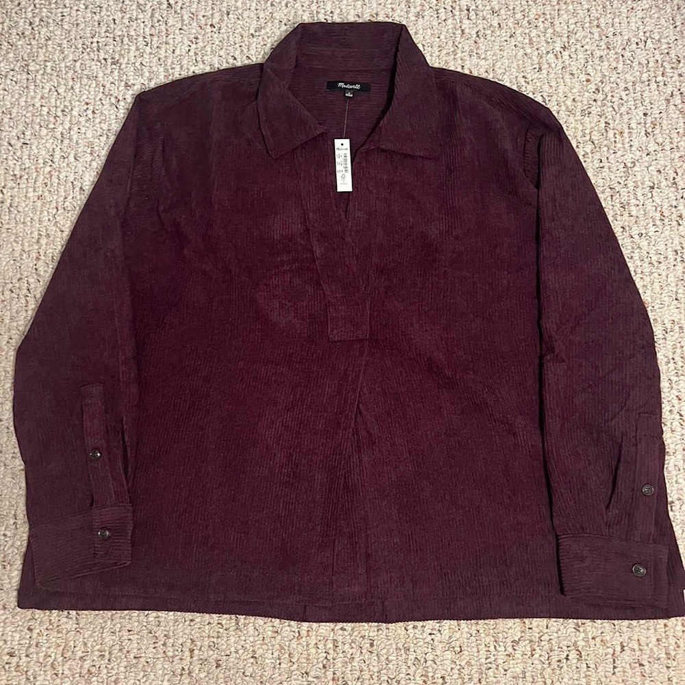 Madewell Corduroy Lakeline Popover Shirt
